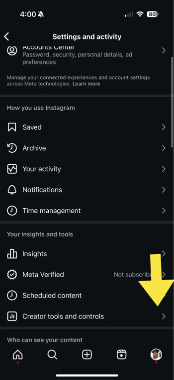 instagram insights screenshots